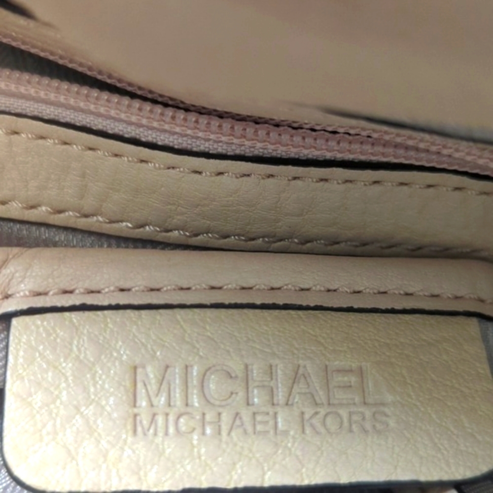 MICHAEL Kors Pebbled Leather Satchel Handbag Ballet - Picture 11 of 16